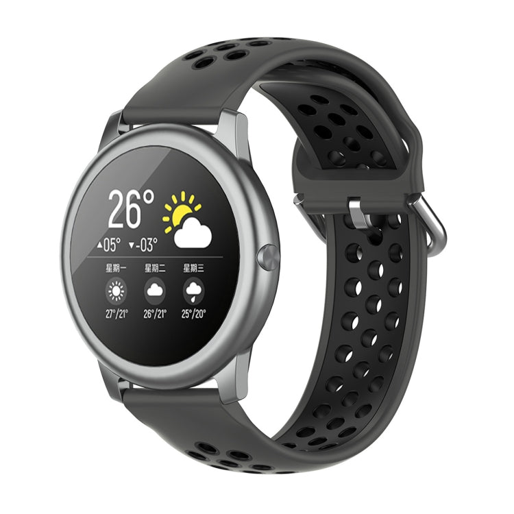 Silicone Sports Two-tone Strap, Size: 22mm, For Xiaomi Haylou Solar LS05