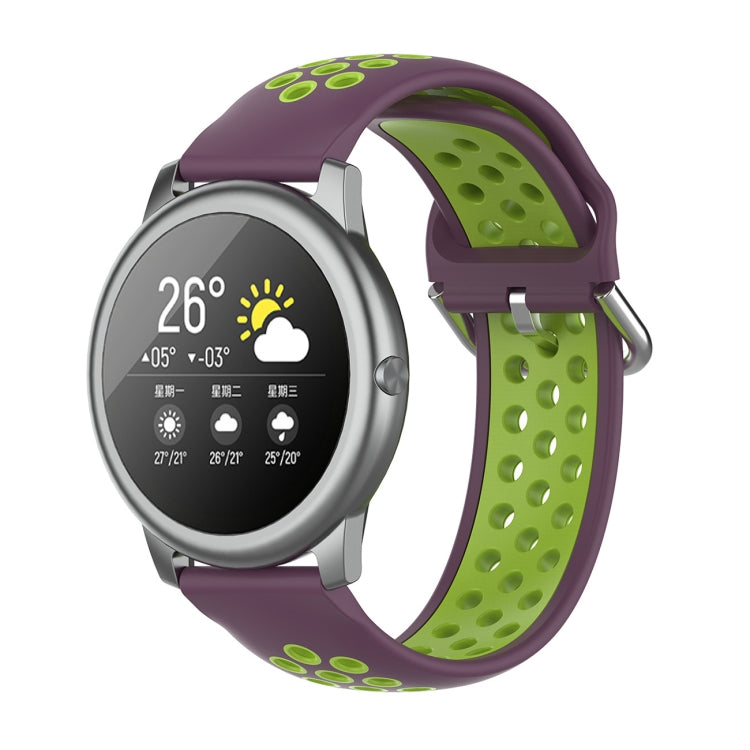 Silicone Sports Two-tone Strap, Size: 22mm, For Xiaomi Haylou Solar LS05