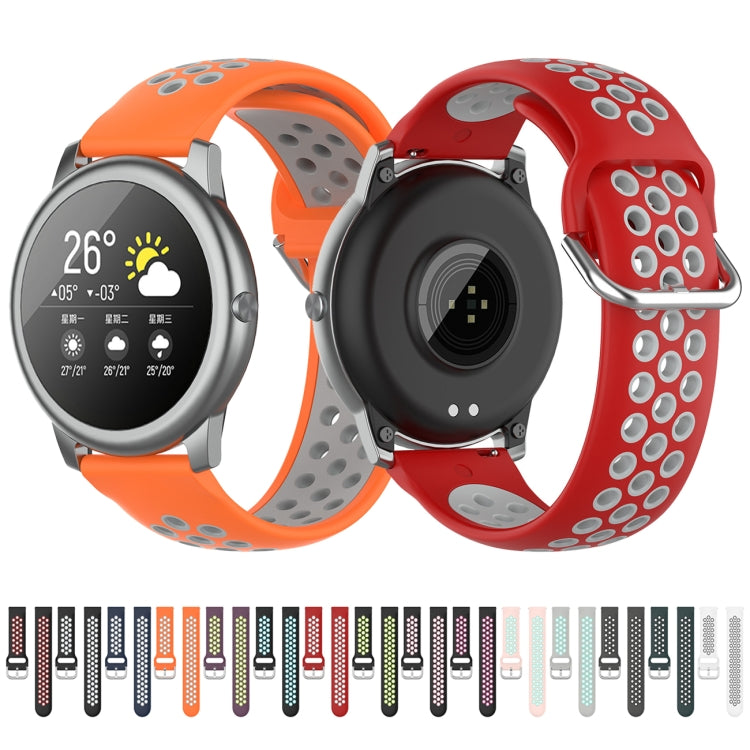 Silicone Sports Two-tone Strap, Size: 22mm, For Xiaomi Haylou Solar LS05