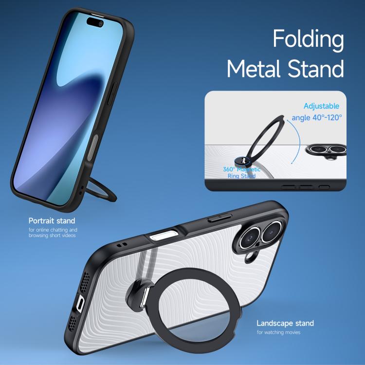 DUX DUCIS Aimo Mag Series MagSafe Ring Holder Frosted Phone Case, For iPhone 17, For iPhone Air