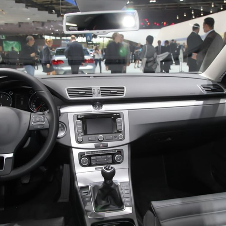 For Volkswagen Passat B6 2005-2011 Car Gear Lever Hand Ball Leather Gear Shift Knob with Chrome Frame, 6 Speed, 5 Speed