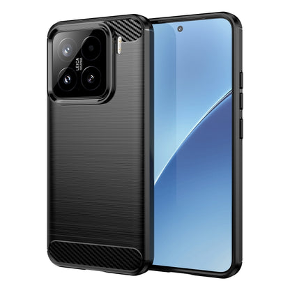 Carbon Fiber Brushed Texture TPU Phone Case, For Xiaomi 17T Pro 5G, For Xiaomi 17T 5G, For Xiaomi Poco X8 Pro Max 5G, For Xiaomi Poco X8 Pro 5G, For Xiaomi 17 Ultra, For Xiaomi 17 Pro Max, For Xiaomi 17 Pro, For Xiaomi 17, For Xiaomi Poco M7 4G 169mm  ...
