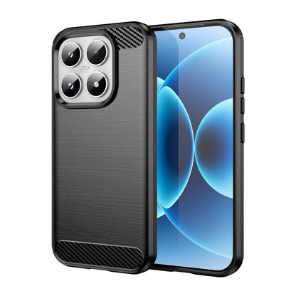 Carbon Fiber Brushed Texture TPU Phone Case, For Xiaomi 17T Pro 5G, For Xiaomi 17T 5G, For Xiaomi Poco X8 Pro Max 5G, For Xiaomi Poco X8 Pro 5G, For Xiaomi 17 Ultra, For Xiaomi 17 Pro Max, For Xiaomi 17 Pro, For Xiaomi 17, For Xiaomi Poco M7 4G 169mm  ...