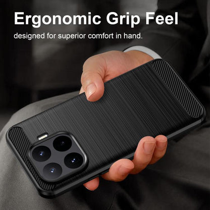 Carbon Fiber Brushed Texture TPU Phone Case, For Xiaomi 17T Pro 5G, For Xiaomi 17T 5G, For Xiaomi Poco X8 Pro Max 5G, For Xiaomi Poco X8 Pro 5G, For Xiaomi 17 Ultra, For Xiaomi 17 Pro Max, For Xiaomi 17 Pro, For Xiaomi 17, For Xiaomi Poco M7 4G 169mm  ...