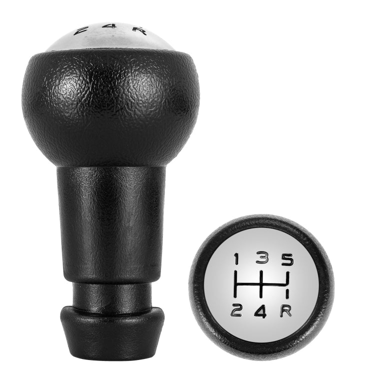 For Citroen C4 / Peugeot 307 Car Gear Lever Knob Leather Gear Shift Knob, For Citroen C4 / Peugeot 307 (Silver)