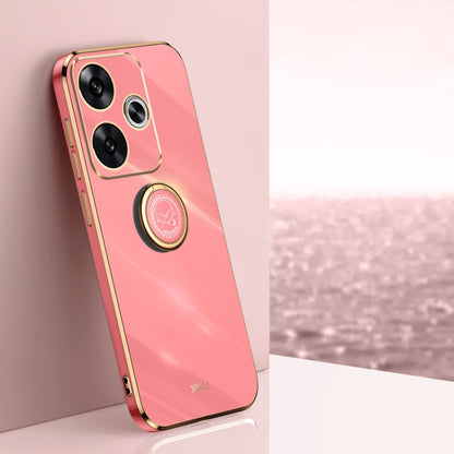 XINLI Straight Edge 6D Electroplate TPU Phone Case with Ring Holder, For Redmi Note 14 Pro 4G Global, For Redmi Note 14 4G 163.25mm, For Redmi Note 14 5G Global, For Redmi K70 Ultra, For Redmi 13 4G, For Xiaomi Redmi Turbo 3