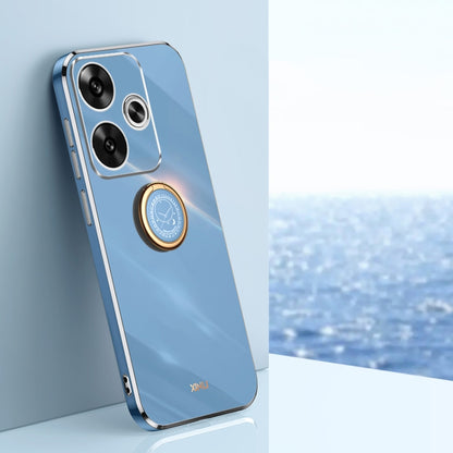 XINLI Straight Edge 6D Electroplate TPU Phone Case with Ring Holder, For Redmi Note 14 Pro 4G Global, For Redmi Note 14 4G 163.25mm, For Redmi Note 14 5G Global, For Redmi K70 Ultra, For Redmi 13 4G, For Xiaomi Redmi Turbo 3
