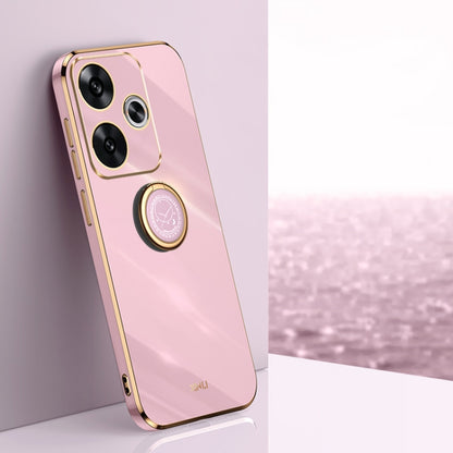 XINLI Straight Edge 6D Electroplate TPU Phone Case with Ring Holder, For Redmi Note 14 Pro 4G Global, For Redmi Note 14 4G 163.25mm, For Redmi Note 14 5G Global, For Redmi K70 Ultra, For Redmi 13 4G, For Xiaomi Redmi Turbo 3