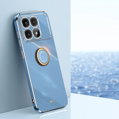 XINLI Straight Edge 6D Electroplate TPU Phone Case with Ring Holder, For Redmi Note 14 Pro 4G Global, For Redmi Note 14 4G 163.25mm, For Redmi Note 14 5G Global, For Redmi K70 Ultra, For Redmi 13 4G, For Xiaomi Redmi Turbo 3