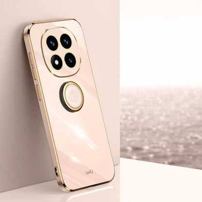 XINLI Straight Edge 6D Electroplate TPU Phone Case with Ring Holder, For Redmi Note 14 Pro 4G Global, For Redmi Note 14 4G 163.25mm, For Redmi Note 14 5G Global, For Redmi K70 Ultra, For Redmi 13 4G, For Xiaomi Redmi Turbo 3