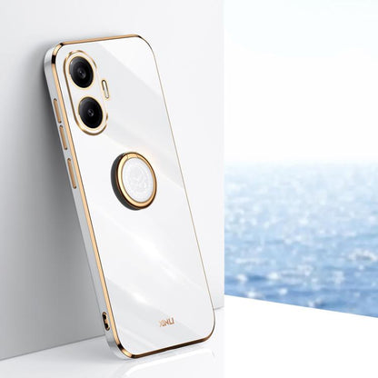 XINLI Straight Edge 6D Electroplate TPU Phone Case with Ring Holder, For Redmi A7 Pro 4G/5G 171mm, For Redmi Turbo 5 5G/Poco X8 Pro 5G, For Redmi Turbo 5 Max 5G, For Redmi Note 15 4G Global 164mm, For Redmi K90 Pro Max / Poco F8 Ultra                  ...