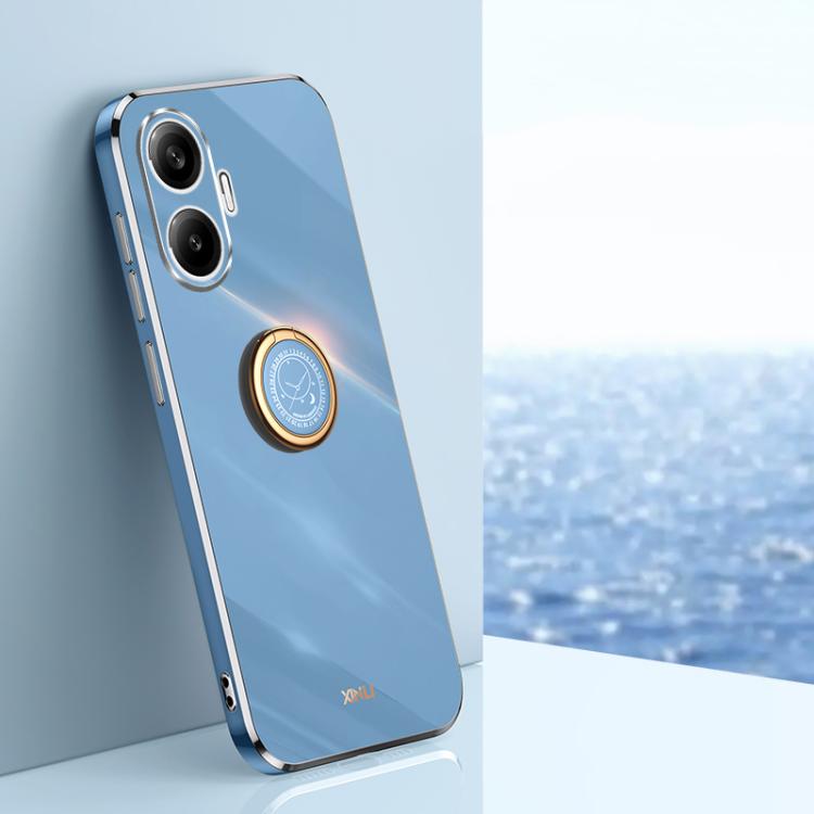 XINLI Straight Edge 6D Electroplate TPU Phone Case with Ring Holder, For Redmi A7 Pro 4G/5G 171mm, For Redmi Turbo 5 5G/Poco X8 Pro 5G, For Redmi Turbo 5 Max 5G, For Redmi Note 15 4G Global 164mm, For Redmi K90 Pro Max / Poco F8 Ultra                  ...
