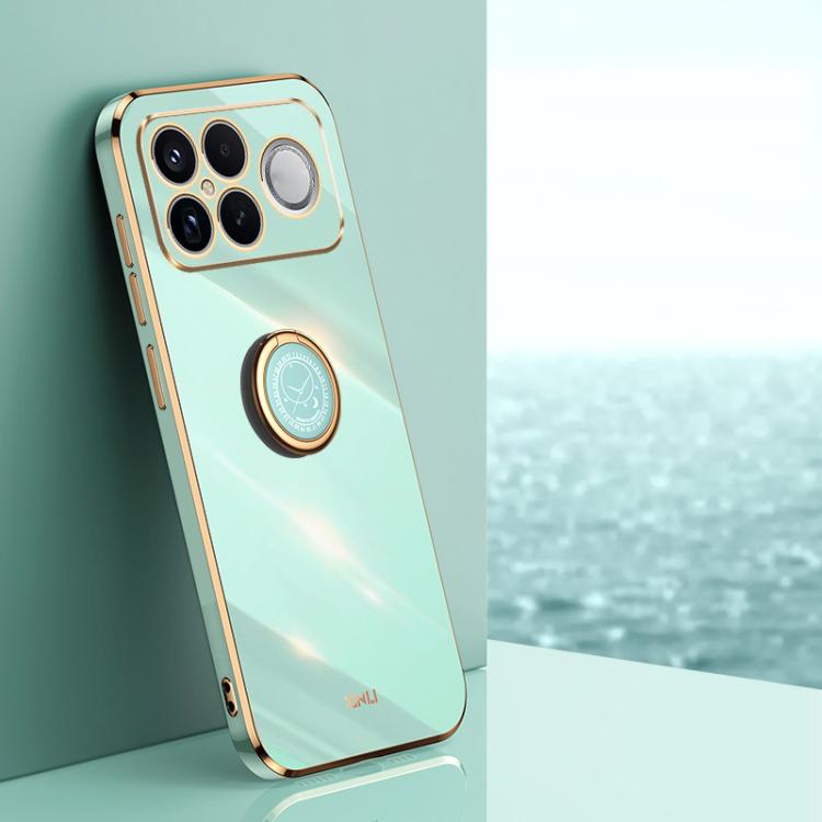 XINLI Straight Edge 6D Electroplate TPU Phone Case with Ring Holder, For Redmi A7 Pro 4G/5G 171mm, For Redmi Turbo 5 5G/Poco X8 Pro 5G, For Redmi Turbo 5 Max 5G, For Redmi Note 15 4G Global 164mm, For Redmi K90 Pro Max / Poco F8 Ultra                  ...