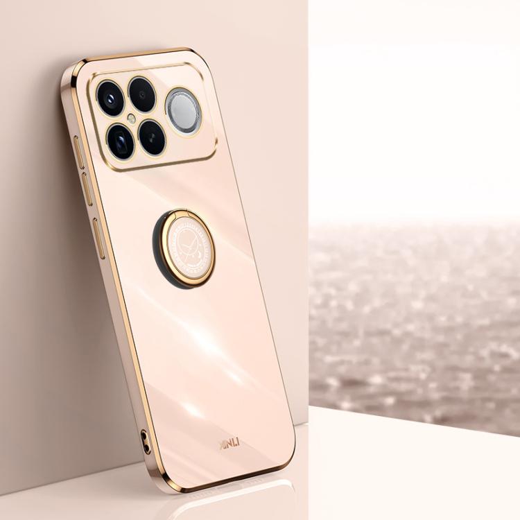 XINLI Straight Edge 6D Electroplate TPU Phone Case with Ring Holder, For Redmi A7 Pro 4G/5G 171mm, For Redmi Turbo 5 5G/Poco X8 Pro 5G, For Redmi Turbo 5 Max 5G, For Redmi Note 15 4G Global 164mm, For Redmi K90 Pro Max / Poco F8 Ultra                  ...