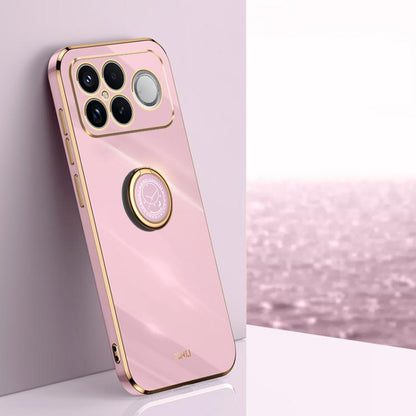XINLI Straight Edge 6D Electroplate TPU Phone Case with Ring Holder, For Redmi A7 Pro 4G/5G 171mm, For Redmi Turbo 5 5G/Poco X8 Pro 5G, For Redmi Turbo 5 Max 5G, For Redmi Note 15 4G Global 164mm, For Redmi K90 Pro Max / Poco F8 Ultra                  ...