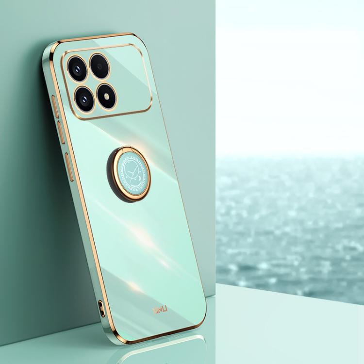 XINLI Straight Edge 6D Electroplate TPU Phone Case with Ring Holder, For Redmi A7 Pro 4G/5G 171mm, For Redmi Turbo 5 5G/Poco X8 Pro 5G, For Redmi Turbo 5 Max 5G, For Redmi Note 15 4G Global 164mm, For Redmi K90 Pro Max / Poco F8 Ultra                  ...