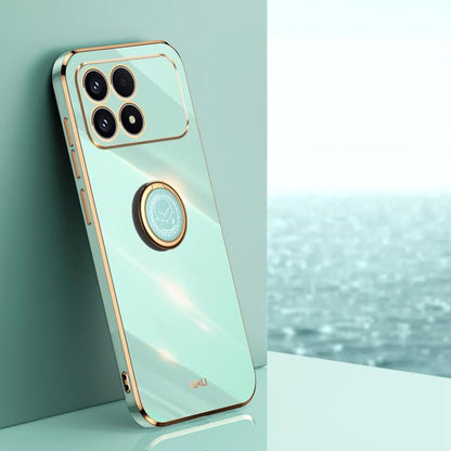 XINLI Straight Edge 6D Electroplate TPU Phone Case with Ring Holder, For Redmi A7 Pro 4G/5G 171mm, For Redmi Turbo 5 5G/Poco X8 Pro 5G, For Redmi Turbo 5 Max 5G, For Redmi Note 15 4G Global 164mm, For Redmi K90 Pro Max / Poco F8 Ultra                  ...