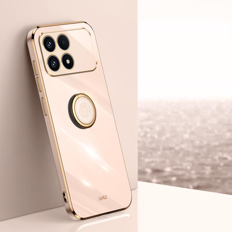 XINLI Straight Edge 6D Electroplate TPU Phone Case with Ring Holder, For Redmi A7 Pro 4G/5G 171mm, For Redmi Turbo 5 5G/Poco X8 Pro 5G, For Redmi Turbo 5 Max 5G, For Redmi Note 15 4G Global 164mm, For Redmi K90 Pro Max / Poco F8 Ultra                  ...