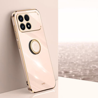 XINLI Straight Edge 6D Electroplate TPU Phone Case with Ring Holder, For Redmi A7 Pro 4G/5G 171mm, For Redmi Turbo 5 5G/Poco X8 Pro 5G, For Redmi Turbo 5 Max 5G, For Redmi Note 15 4G Global 164mm, For Redmi K90 Pro Max / Poco F8 Ultra                  ...
