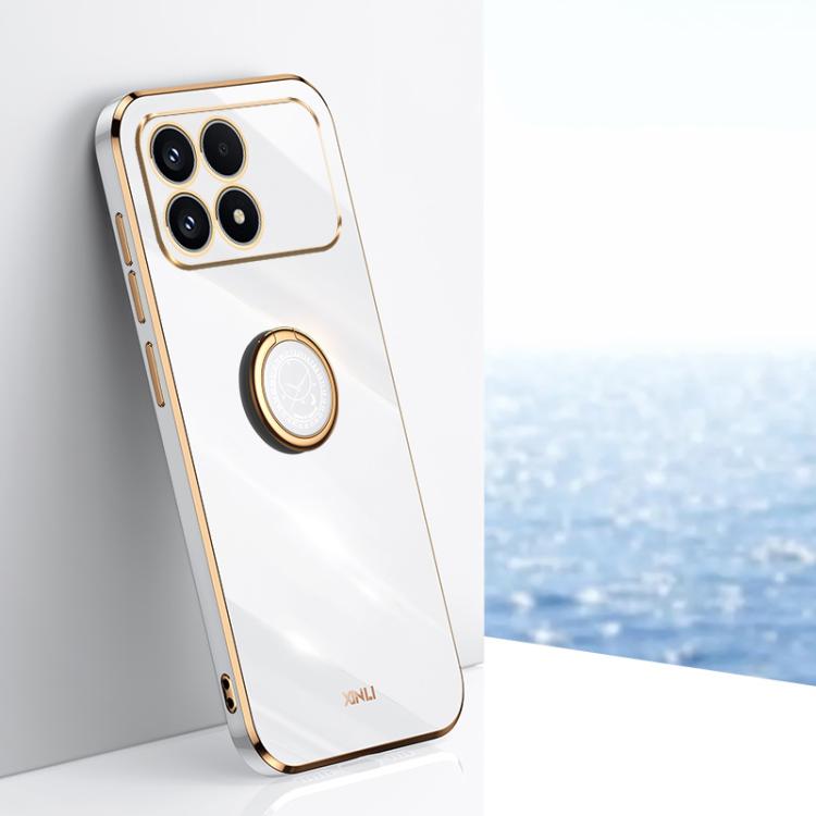XINLI Straight Edge 6D Electroplate TPU Phone Case with Ring Holder, For Redmi A7 Pro 4G/5G 171mm, For Redmi Turbo 5 5G/Poco X8 Pro 5G, For Redmi Turbo 5 Max 5G, For Redmi Note 15 4G Global 164mm, For Redmi K90 Pro Max / Poco F8 Ultra                  ...
