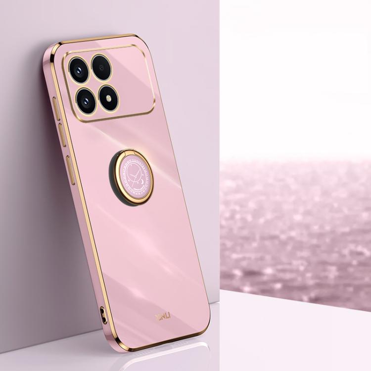 XINLI Straight Edge 6D Electroplate TPU Phone Case with Ring Holder, For Redmi A7 Pro 4G/5G 171mm, For Redmi Turbo 5 5G/Poco X8 Pro 5G, For Redmi Turbo 5 Max 5G, For Redmi Note 15 4G Global 164mm, For Redmi K90 Pro Max / Poco F8 Ultra                  ...