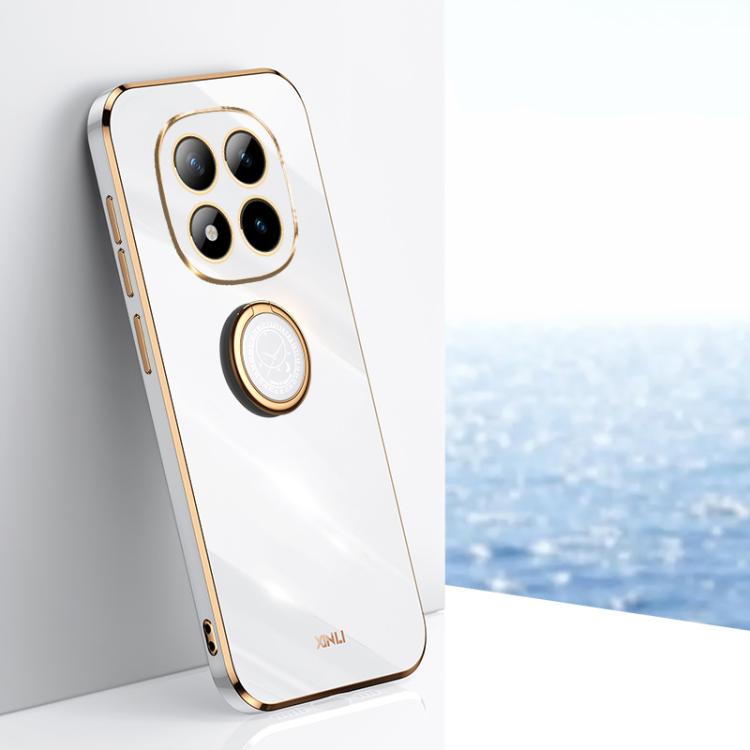 XINLI Straight Edge 6D Electroplate TPU Phone Case with Ring Holder, For Redmi A7 Pro 4G/5G 171mm, For Redmi Turbo 5 5G/Poco X8 Pro 5G, For Redmi Turbo 5 Max 5G, For Redmi Note 15 4G Global 164mm, For Redmi K90 Pro Max / Poco F8 Ultra                  ...