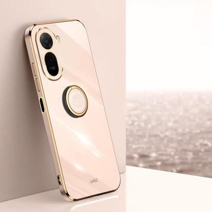 XINLI Straight Edge 6D Electroplate TPU Phone Case with Ring Holder, For Redmi A7 Pro 4G/5G 171mm, For Redmi Turbo 5 5G/Poco X8 Pro 5G, For Redmi Turbo 5 Max 5G, For Redmi Note 15 4G Global 164mm, For Redmi K90 Pro Max / Poco F8 Ultra                  ...