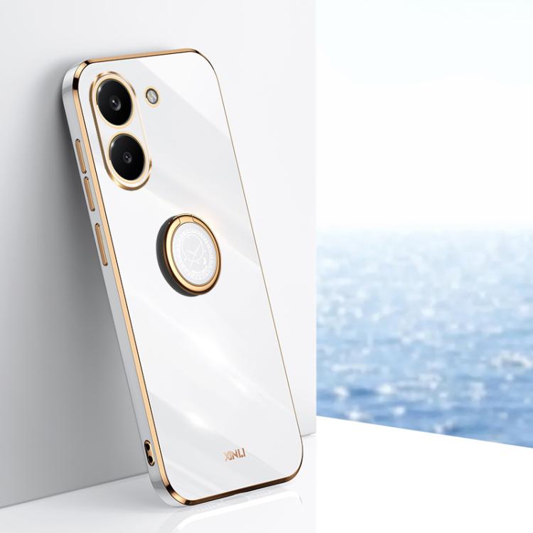 XINLI Straight Edge 6D Electroplate TPU Phone Case with Ring Holder, For Redmi A7 Pro 4G/5G 171mm, For Redmi Turbo 5 5G/Poco X8 Pro 5G, For Redmi Turbo 5 Max 5G, For Redmi Note 15 4G Global 164mm, For Redmi K90 Pro Max / Poco F8 Ultra                  ...