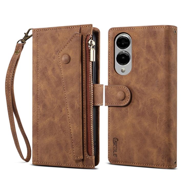 ESEBLE Retro Frosted RFID Flip Leather Phone Case, For Samsung Galaxy S25 FE 5G, For Samsung Galaxy S25 Edge 5G, For Samsung Galaxy S25 5G, For Samsung Galaxy S25+ 5G, For Samsung Galaxy S25 Ultra 5G, For Samsung Galaxy S24 FE 5G�����������������������...