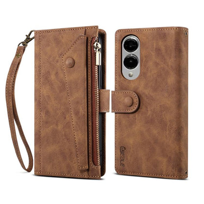 ESEBLE Retro Frosted RFID Flip Leather Phone Case, For Samsung Galaxy S25 FE 5G, For Samsung Galaxy S25 Edge 5G, For Samsung Galaxy S25 5G, For Samsung Galaxy S25+ 5G, For Samsung Galaxy S25 Ultra 5G, For Samsung Galaxy S24 FE 5G�����������������������...