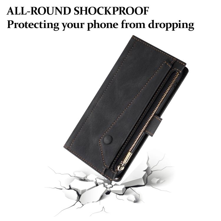 ESEBLE Retro Frosted RFID Flip Leather Phone Case, For Samsung Galaxy S25 FE 5G, For Samsung Galaxy S25 Edge 5G, For Samsung Galaxy S25 5G, For Samsung Galaxy S25+ 5G, For Samsung Galaxy S25 Ultra 5G, For Samsung Galaxy S24 FE 5G�����������������������...