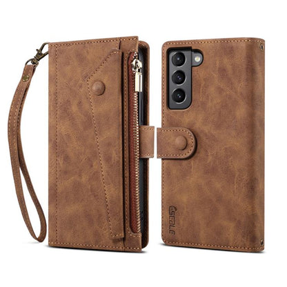 ESEBLE Retro Frosted RFID Flip Leather Phone Case, For Samsung Galaxy S26+ 5G, For Samsung Galaxy S26 Ultra 5G, For Samsung Galaxy S26 5G, For Samsung Galaxy S25 FE 5G, For Samsung Galaxy S25 Edge 5G, For Samsung Galaxy S25 5G, For Samsung Galaxy S25+ ...
