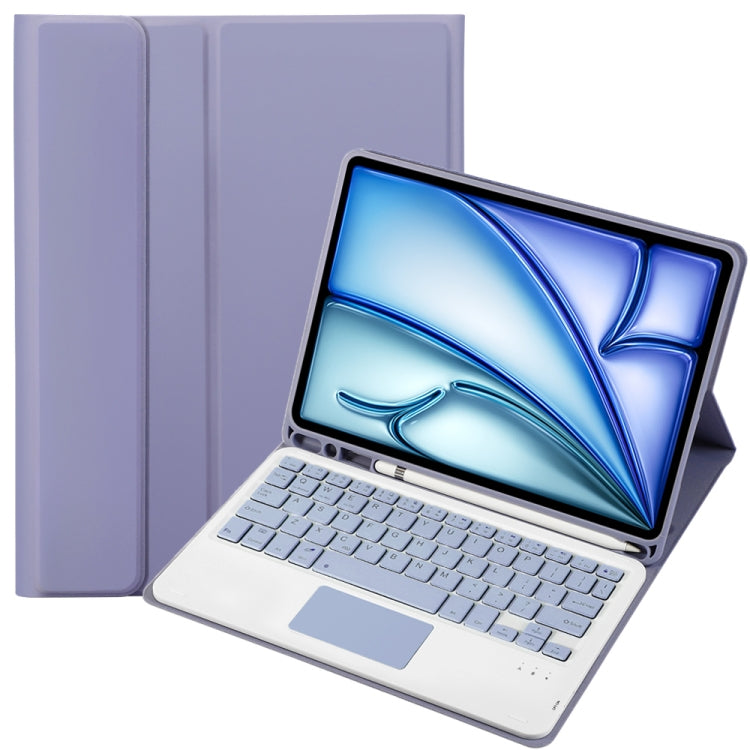 A098B-A Detachable Ultra-Thin Bluetooth Touch Keyboard Leather Tablet Case with Pen Slot, For iPad Air 11 2025 / 2024 / Air 5 10.9 / Air 4