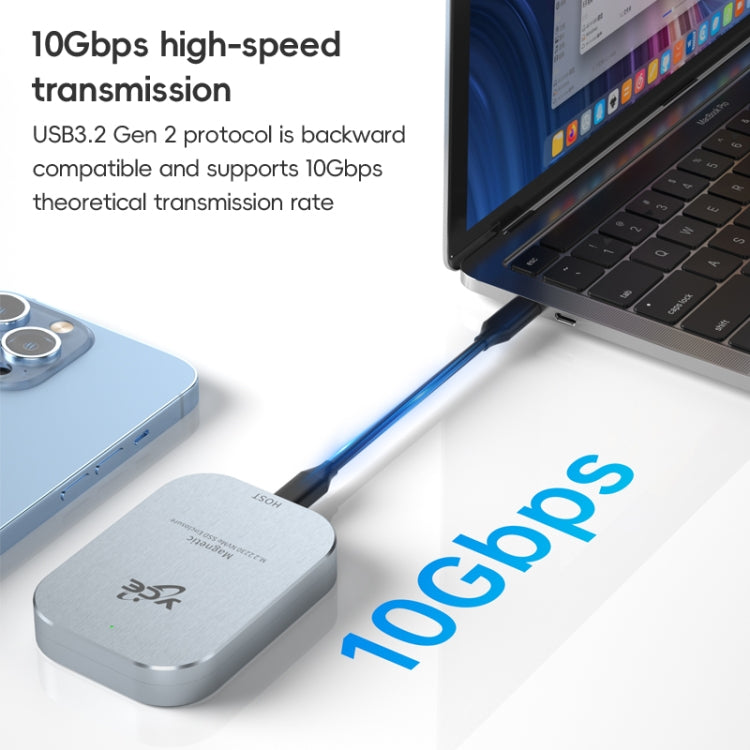 YCE-V195B USB-C / Type-C Female to M.2 NVMe SSD Magnetic Hard Drive Enclosure, YCE-V195B