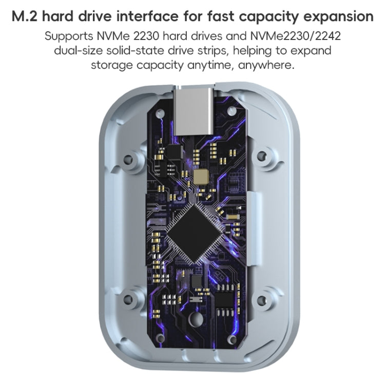 YCE-V195B USB-C / Type-C Female to M.2 NVMe SSD Magnetic Hard Drive Enclosure, YCE-V195B