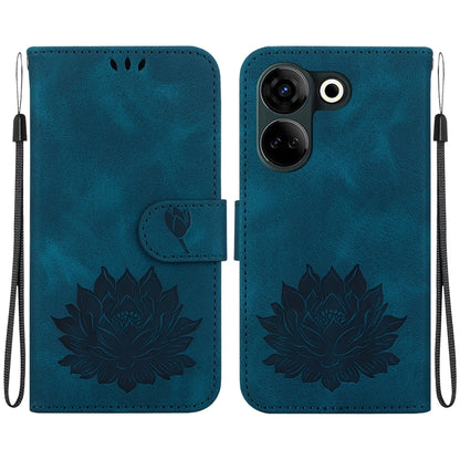 Lotus Embossed Leather Phone Case, For Tecno Camon 30 Premier 5G, For Tecno Pova 6 / Pova 6 Pro, For Tecno Camon 30 Pro, For Tecno Camon 30 4G / 5G, For Tecno Spark 20 Pro+, For Tecno Spark 20 Pro, For Tecno Spark G0 2024 / Spark 20                    ...
