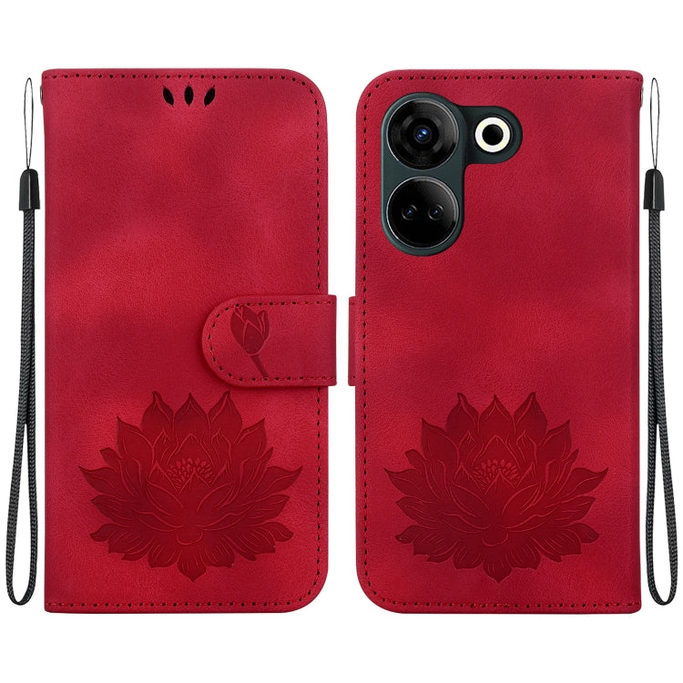 Lotus Embossed Leather Phone Case, For Tecno Camon 30 Premier 5G, For Tecno Pova 6 / Pova 6 Pro, For Tecno Camon 30 Pro, For Tecno Camon 30 4G / 5G, For Tecno Spark 20 Pro+, For Tecno Spark 20 Pro, For Tecno Spark G0 2024 / Spark 20                    ...