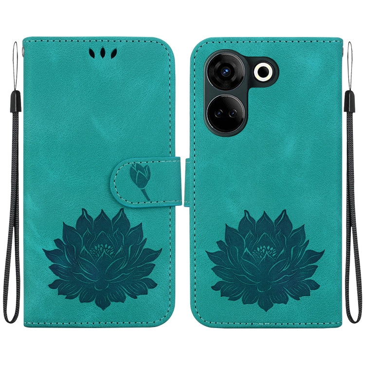 Lotus Embossed Leather Phone Case, For Tecno Camon 30 Premier 5G, For Tecno Pova 6 / Pova 6 Pro, For Tecno Camon 30 Pro, For Tecno Camon 30 4G / 5G, For Tecno Spark 20 Pro+, For Tecno Spark 20 Pro, For Tecno Spark G0 2024 / Spark 20                    ...