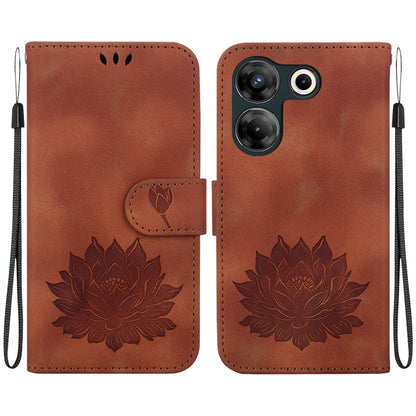 Lotus Embossed Leather Phone Case, For Tecno Camon 30 Premier 5G, For Tecno Pova 6 / Pova 6 Pro, For Tecno Camon 30 Pro, For Tecno Camon 30 4G / 5G, For Tecno Spark 20 Pro+, For Tecno Spark 20 Pro, For Tecno Spark G0 2024 / Spark 20                    ...
