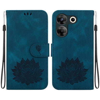 Lotus Embossed Leather Phone Case, For Tecno Camon 30 Premier 5G, For Tecno Pova 6 / Pova 6 Pro, For Tecno Camon 30 Pro, For Tecno Camon 30 4G / 5G, For Tecno Spark 20 Pro+, For Tecno Spark 20 Pro, For Tecno Spark G0 2024 / Spark 20                    ...