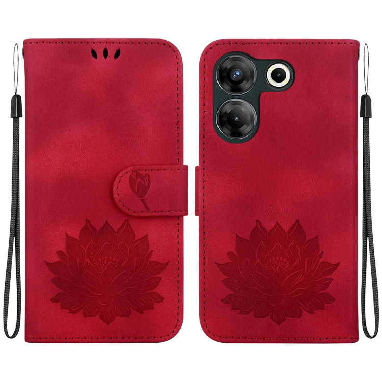 Lotus Embossed Leather Phone Case, For Tecno Camon 30 Premier 5G, For Tecno Pova 6 / Pova 6 Pro, For Tecno Camon 30 Pro, For Tecno Camon 30 4G / 5G, For Tecno Spark 20 Pro+, For Tecno Spark 20 Pro, For Tecno Spark G0 2024 / Spark 20                    ...