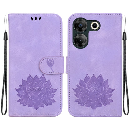 Lotus Embossed Leather Phone Case, For Tecno Camon 30 Premier 5G, For Tecno Pova 6 / Pova 6 Pro, For Tecno Camon 30 Pro, For Tecno Camon 30 4G / 5G, For Tecno Spark 20 Pro+, For Tecno Spark 20 Pro, For Tecno Spark G0 2024 / Spark 20                    ...