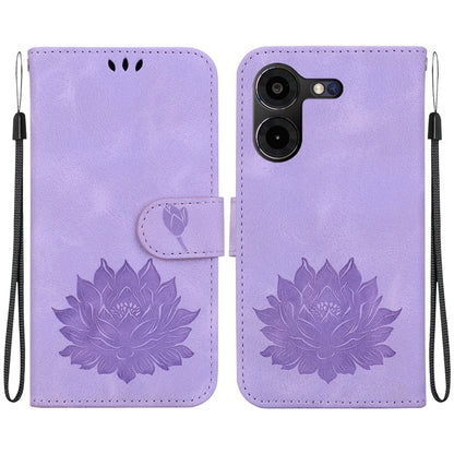 Lotus Embossed Leather Phone Case, For Tecno Camon 30 Premier 5G, For Tecno Pova 6 / Pova 6 Pro, For Tecno Camon 30 Pro, For Tecno Camon 30 4G / 5G, For Tecno Spark 20 Pro+, For Tecno Spark 20 Pro, For Tecno Spark G0 2024 / Spark 20                    ...
