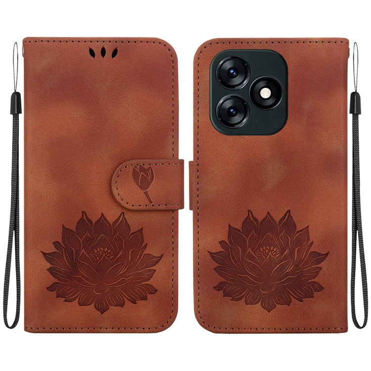 Lotus Embossed Leather Phone Case, For Tecno Camon 30 Premier 5G, For Tecno Pova 6 / Pova 6 Pro, For Tecno Camon 30 Pro, For Tecno Camon 30 4G / 5G, For Tecno Spark 20 Pro+, For Tecno Spark 20 Pro, For Tecno Spark G0 2024 / Spark 20                    ...