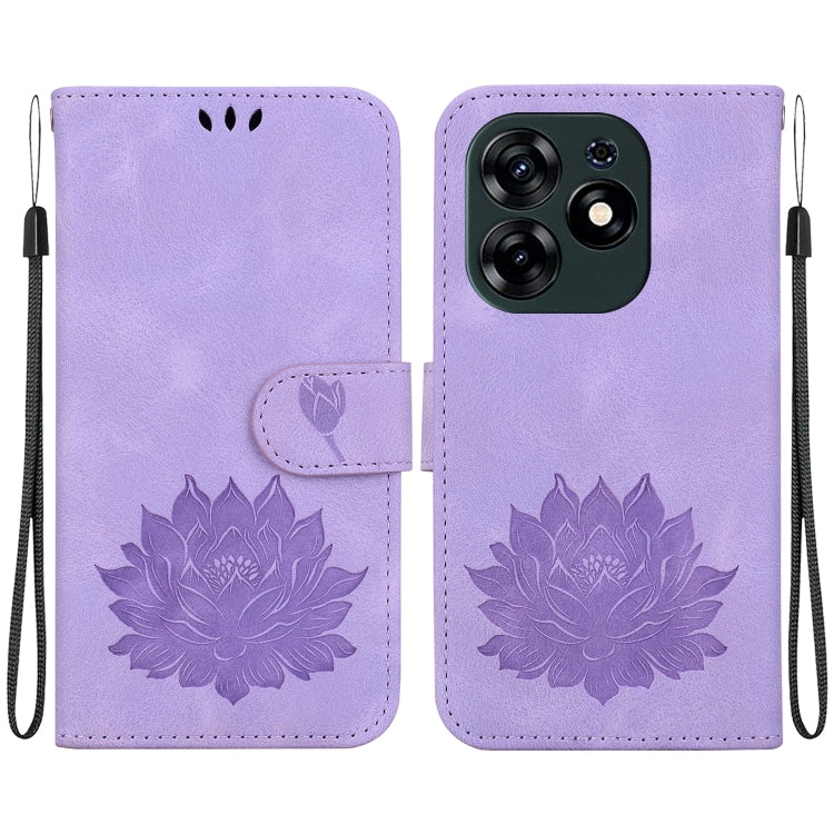 Lotus Embossed Leather Phone Case, For Tecno Camon 30 Premier 5G, For Tecno Pova 6 / Pova 6 Pro, For Tecno Camon 30 Pro, For Tecno Camon 30 4G / 5G, For Tecno Spark 20 Pro+, For Tecno Spark 20 Pro, For Tecno Spark G0 2024 / Spark 20                    ...
