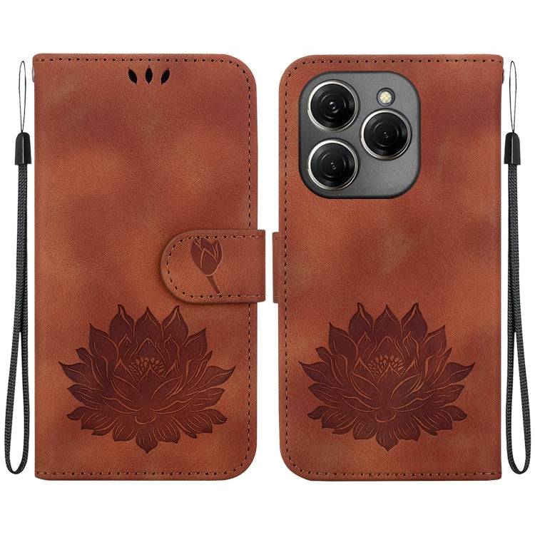 Lotus Embossed Leather Phone Case, For Tecno Camon 30 Premier 5G, For Tecno Pova 6 / Pova 6 Pro, For Tecno Camon 30 Pro, For Tecno Camon 30 4G / 5G, For Tecno Spark 20 Pro+, For Tecno Spark 20 Pro, For Tecno Spark G0 2024 / Spark 20                    ...