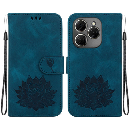 Lotus Embossed Leather Phone Case, For Tecno Camon 30 Premier 5G, For Tecno Pova 6 / Pova 6 Pro, For Tecno Camon 30 Pro, For Tecno Camon 30 4G / 5G, For Tecno Spark 20 Pro+, For Tecno Spark 20 Pro, For Tecno Spark G0 2024 / Spark 20                    ...