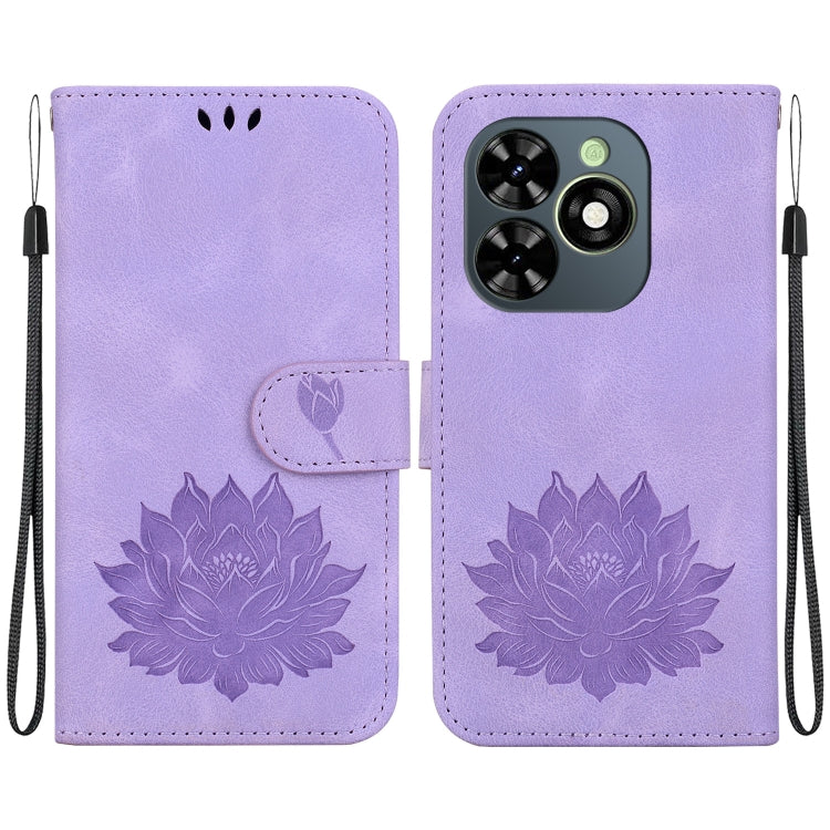 Lotus Embossed Leather Phone Case, For Tecno Camon 30 Premier 5G, For Tecno Pova 6 / Pova 6 Pro, For Tecno Camon 30 Pro, For Tecno Camon 30 4G / 5G, For Tecno Spark 20 Pro+, For Tecno Spark 20 Pro, For Tecno Spark G0 2024 / Spark 20                    ...