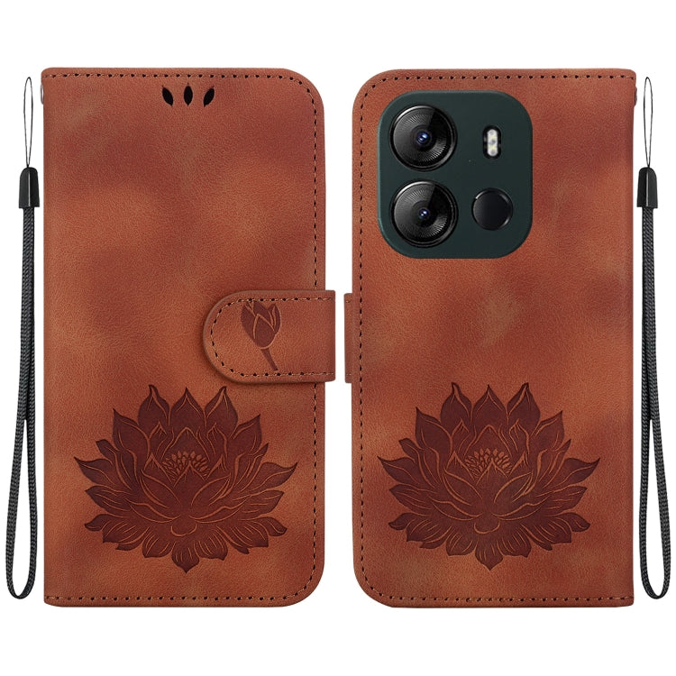 Lotus Embossed Leather Phone Case, For Tecno Camon 30 Premier 5G, For Tecno Pova 6 / Pova 6 Pro, For Tecno Camon 30 Pro, For Tecno Camon 30 4G / 5G, For Tecno Spark 20 Pro+, For Tecno Spark 20 Pro, For Tecno Spark G0 2024 / Spark 20                    ...