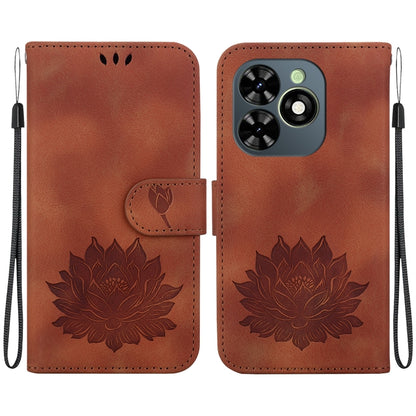 Lotus Embossed Leather Phone Case, For Tecno Camon 30 Premier 5G, For Tecno Pova 6 / Pova 6 Pro, For Tecno Camon 30 Pro, For Tecno Camon 30 4G / 5G, For Tecno Spark 20 Pro+, For Tecno Spark 20 Pro, For Tecno Spark G0 2024 / Spark 20                    ...